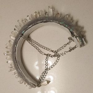 LED light up crystal mohawk crown/rave headwear